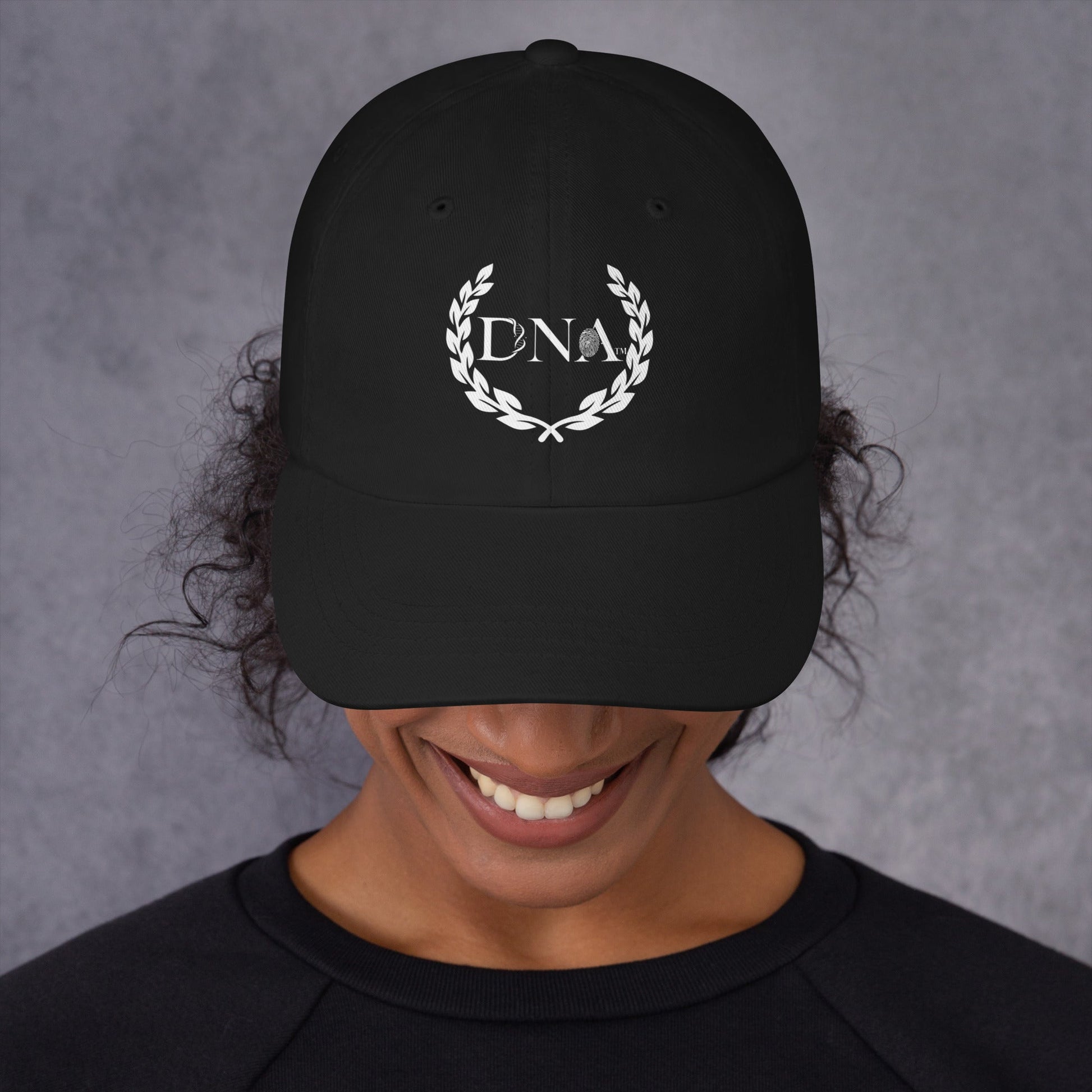 Black Dad Hat with Minimalist DNA Logo - Unisex - divinenatureapparel