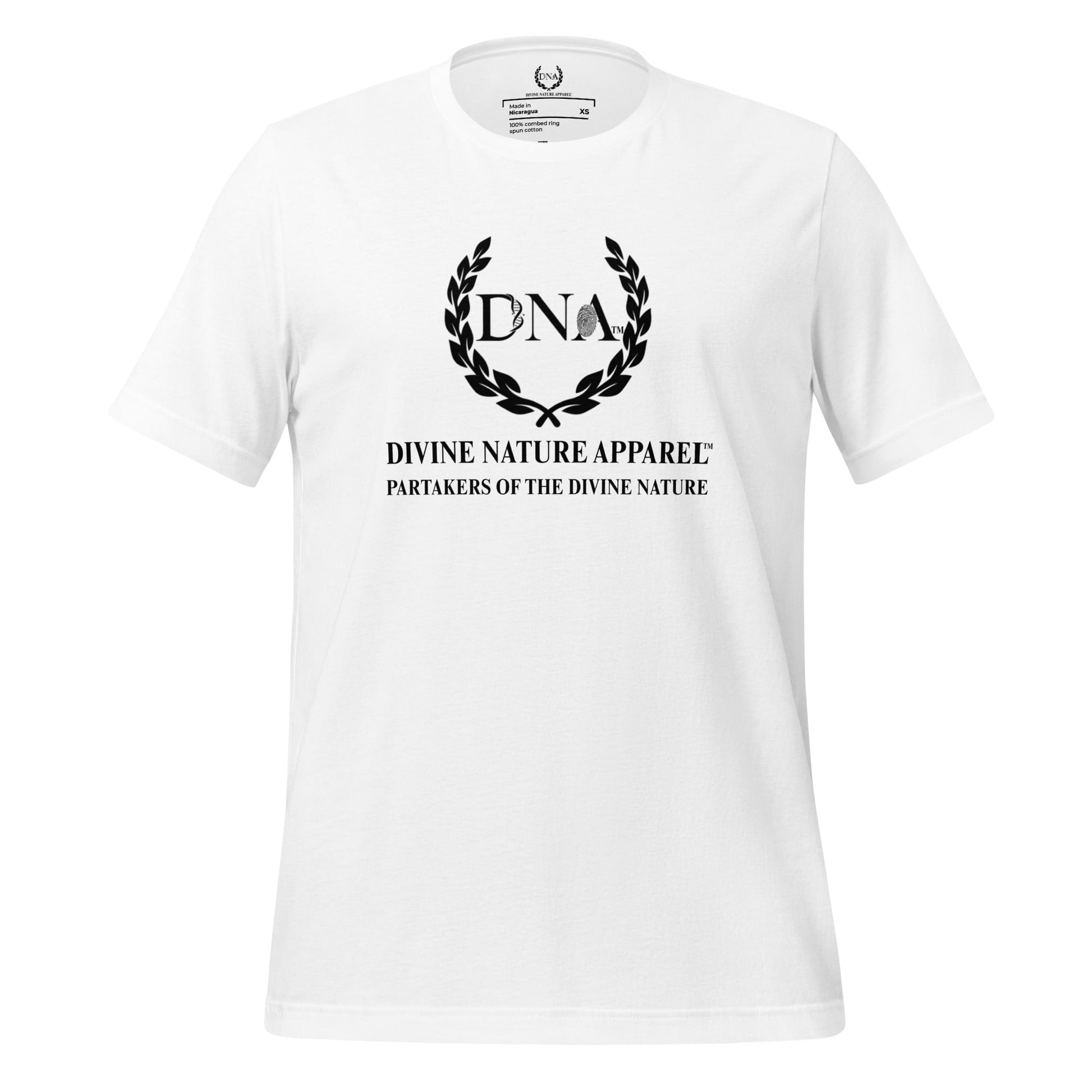 DNA Unisex T-shirt with Black DNA Logo - divinenatureapparel
