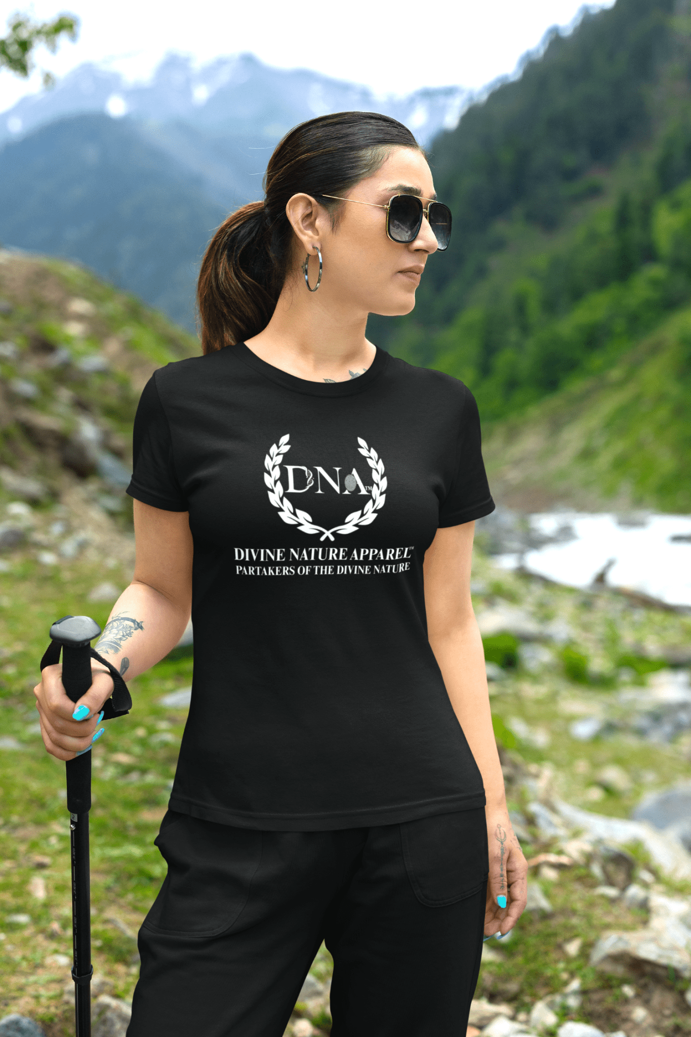 DNA Unisex T-shirt with White DNA Logo - divinenatureapparel