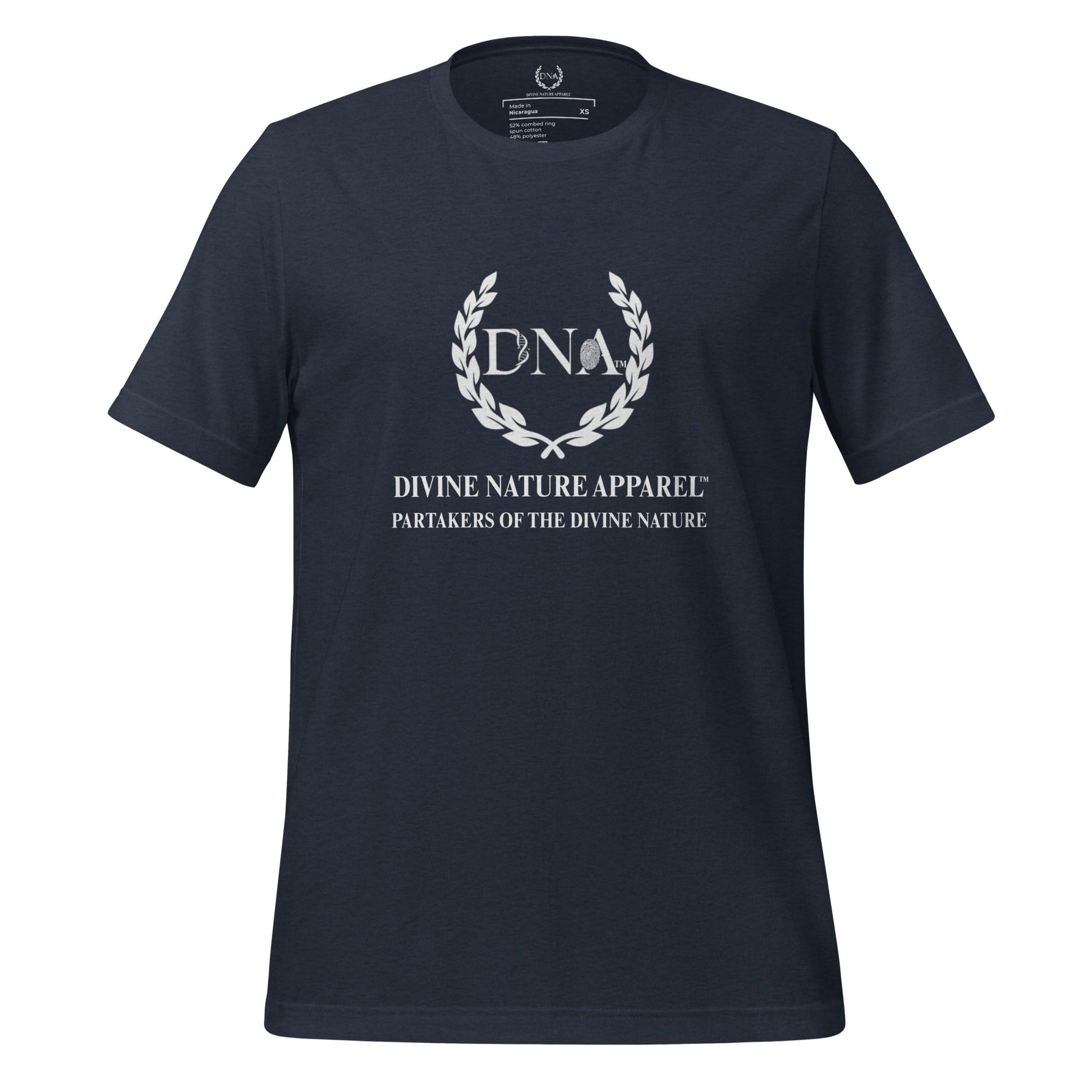 DNA Unisex T-shirt with White DNA Logo - divinenatureapparel