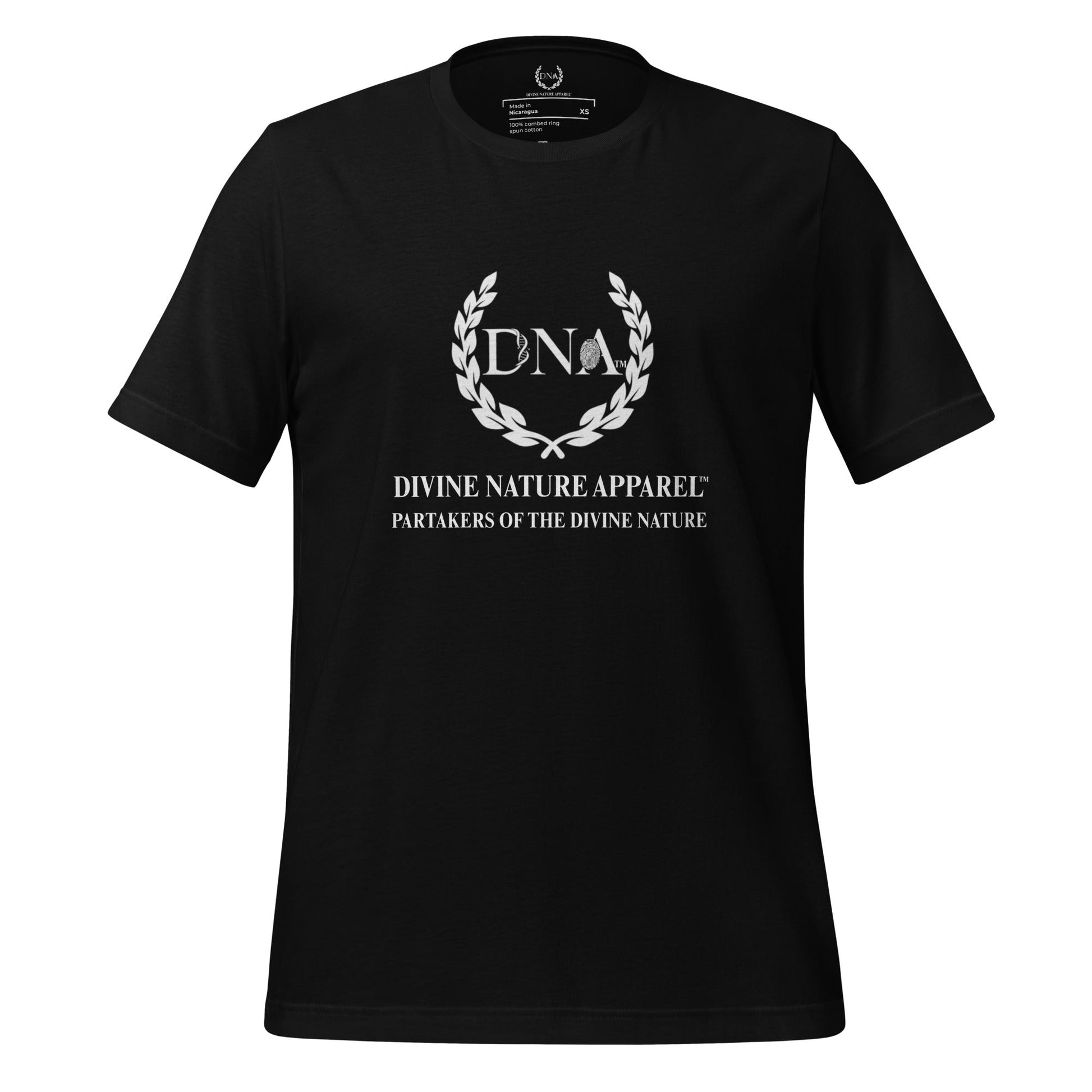 DNA Unisex T-shirt with White DNA Logo - divinenatureapparel