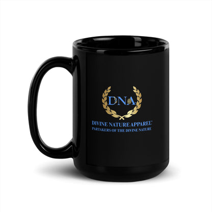 15oz DNA Black Glossy Mug 2 - Sided Full Color Logo - divinenatureapparel
