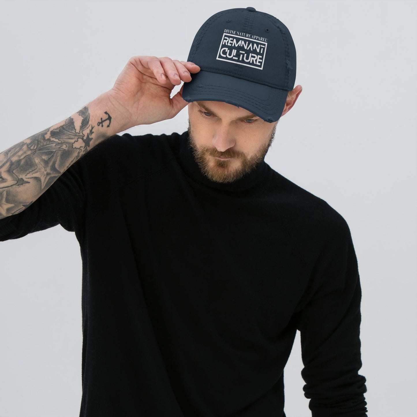 DNA Distressed Remnant Culture Hat - Unisex - Black, Navy and Gray - divinenatureapparel