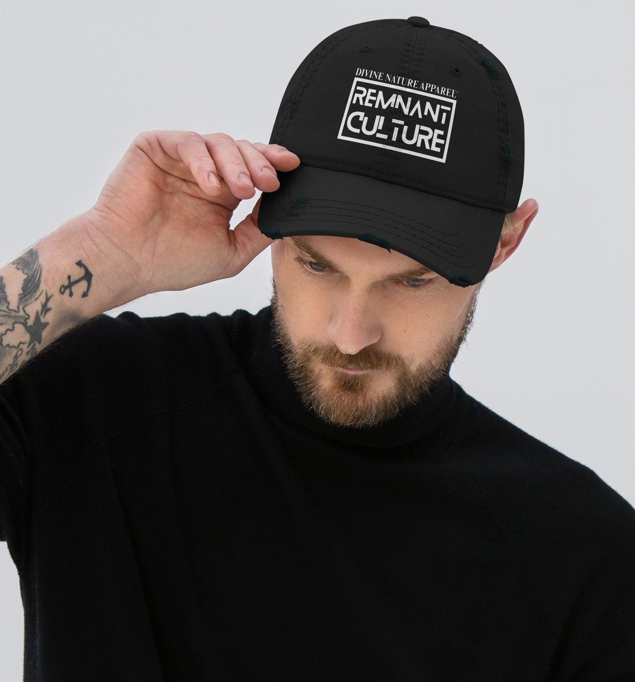 DNA Distressed Remnant Culture Hat - Unisex - Black, Navy and Gray - divinenatureapparel