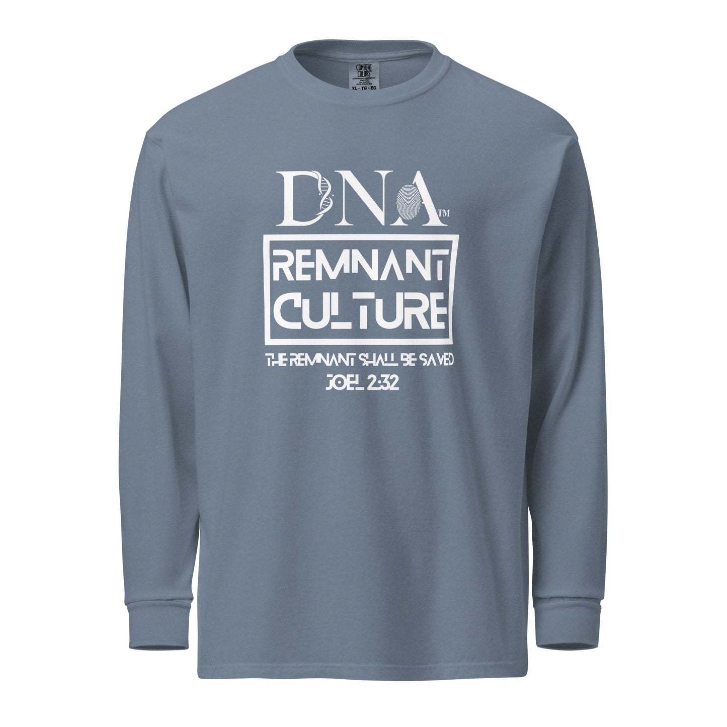 DNA Remnant Long - Sleeve T-Shirt in Black and Blue Jean Grey - divinenatureapparel