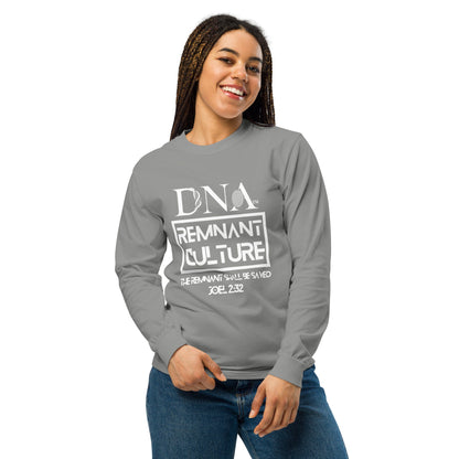 DNA Remnant Long - Sleeve T-Shirt in Black and Blue Jean Grey - divinenatureapparel
