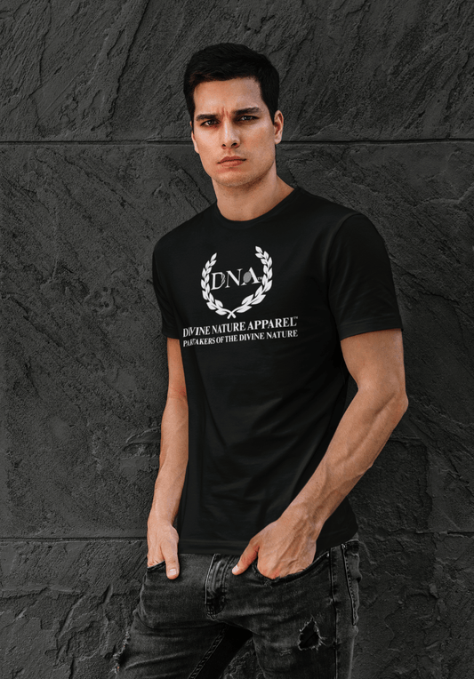 DNA Unisex T-shirt with White DNA Logo - divinenatureapparel