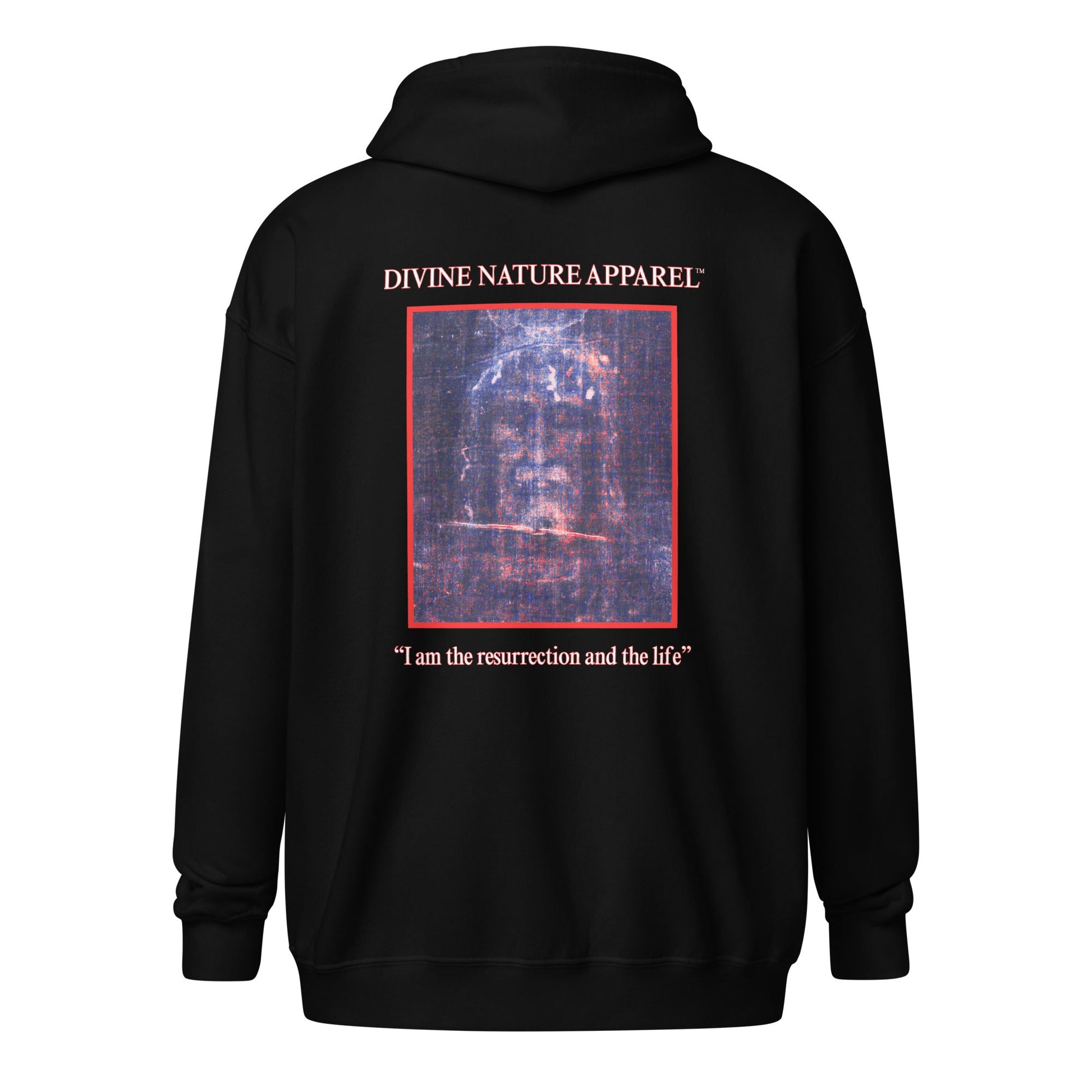 I Am the Resurrection and the Life Heavy Blend Zip Hoodie - Unisex - divinenatureapparel