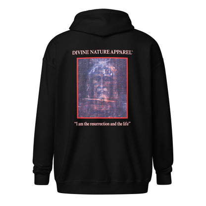 I Am the Resurrection and the Life Heavy Blend Zip Hoodie - Unisex - divinenatureapparel