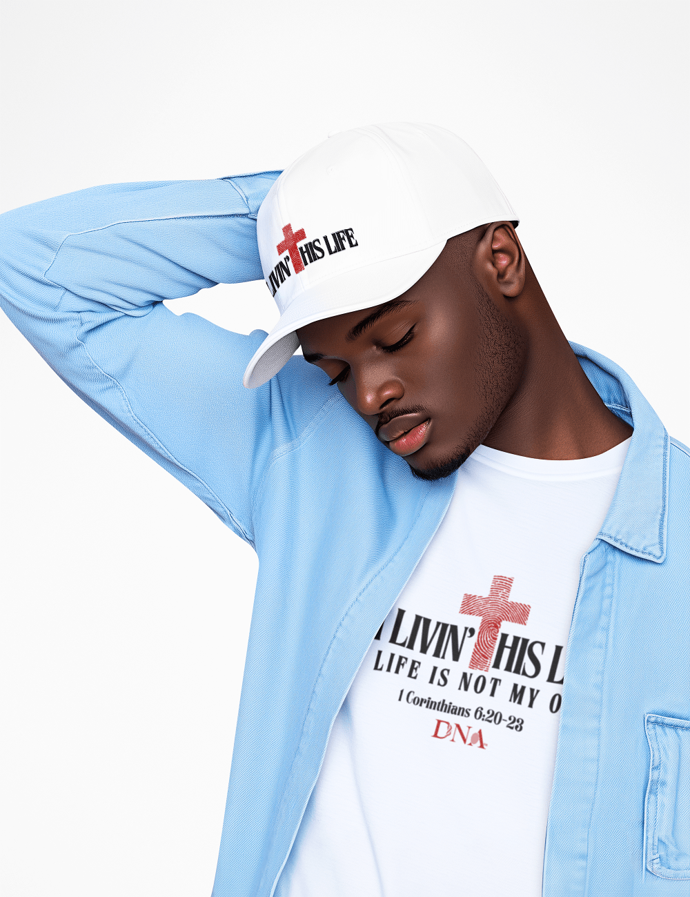 I'M LIVIN' THIS LIFE Hat in White - divinenatureapparel