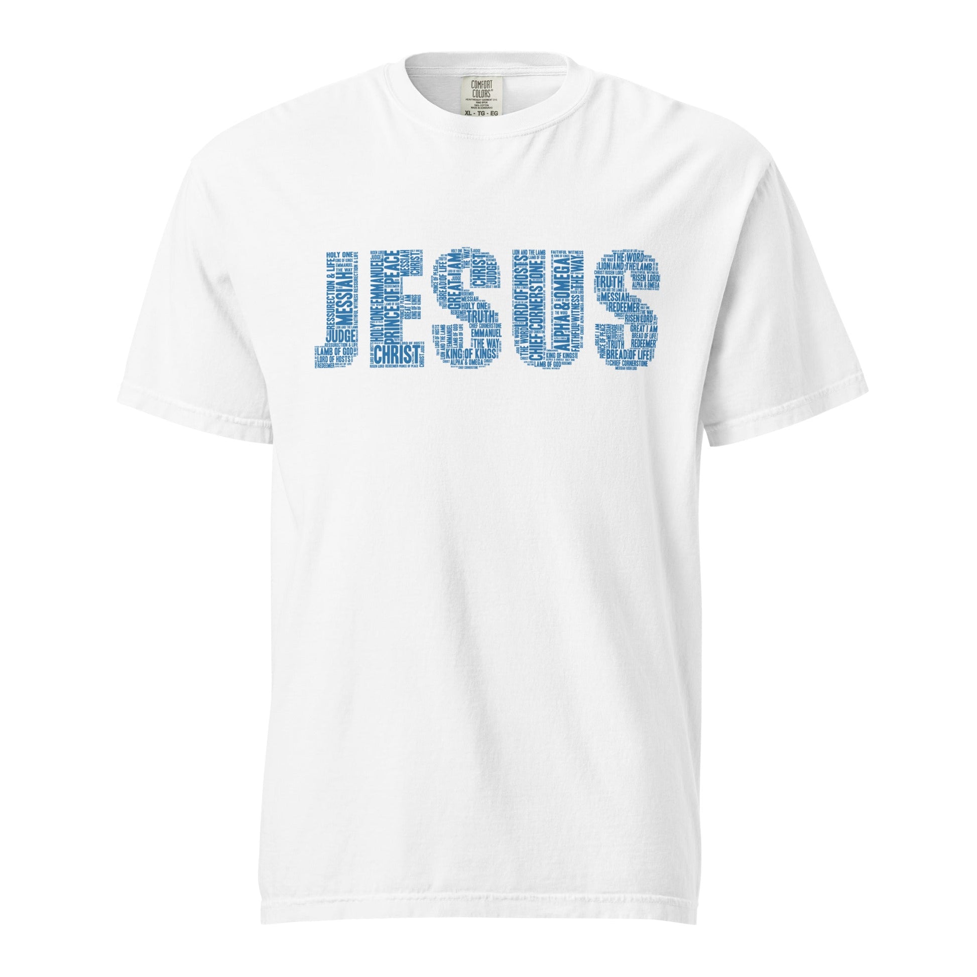 Jesus TruBlu on Premium White T-shirt - Unisex - divinenatureapparel