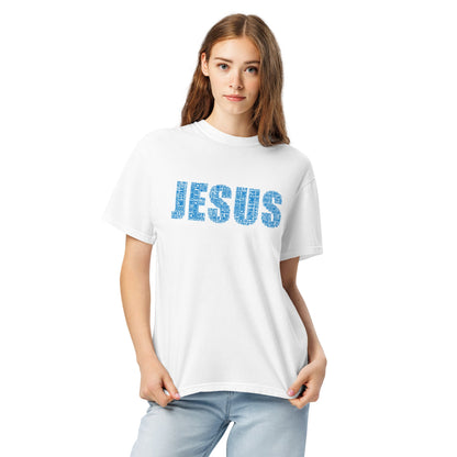 Jesus TruBlu on Premium White T-shirt - Unisex - divinenatureapparel