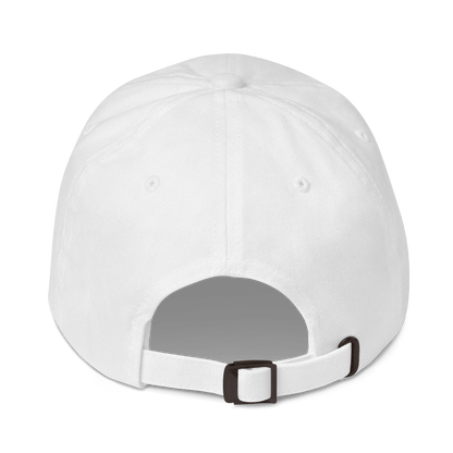 White DNA Dad Hat with Black DNA Only Logo - Unisex - divinenatureapparel