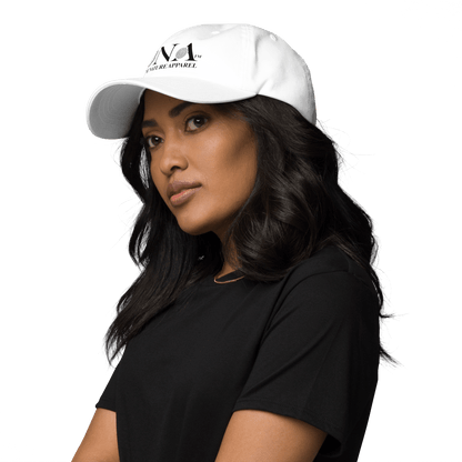 White DNA Dad Hat with Black DNA Only Logo - Unisex - divinenatureapparel